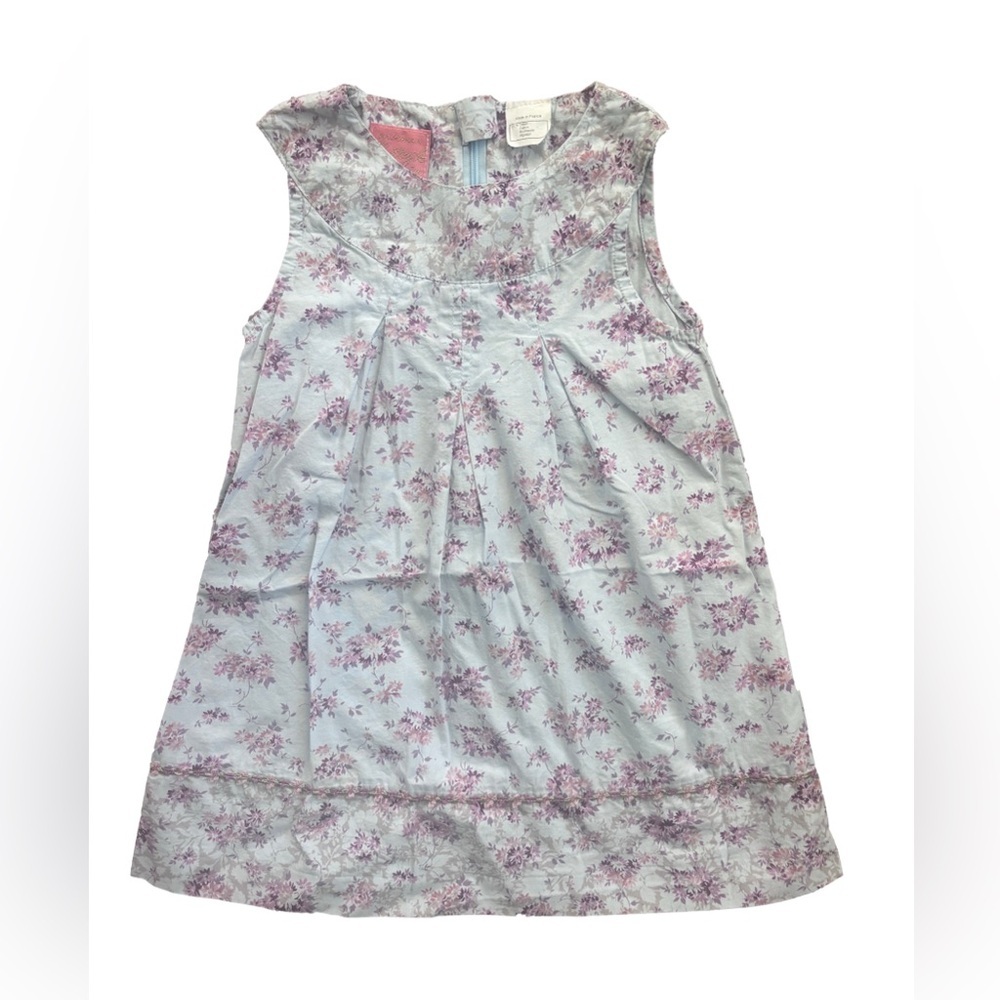 Miniman French Floral Kids Casual Dress - White and Pink size 3T